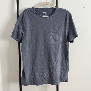 Goodfellow Target Navy Blue Crewneck Shirt Pocket Short Sleeve Mens T-shirt